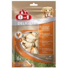 8 in 1 DELIGHTS S - косточки с куриным мясом для мелких и средних собак 11 см, 6 шт. (пакет) (арт. DAI102564-В)