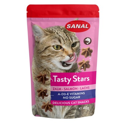 Sanal лакомство для котов, со вкусом лосося (звёздочки), 40 г (арт. ВЕТ SC3881)