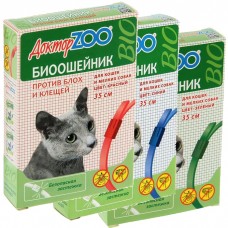 ДОКТОР ZOO биоошейник для кошек, 35 см, разные цвета (арт. TYZ ZR0923, TYZ ZR0922, TYZ ZR0924)