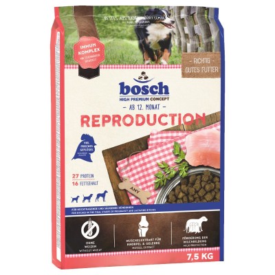 Bosch Dog Reproduction - корм для беременных собак всех пород с 5 недели беременности, а также кормящих собак, с птицей