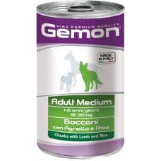 GEMON MEDIUM ADULT LAMB/RICE - Консервированный корм для собак средних пород с ягненком и рисом (1250 г)