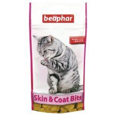 Beaphar SKIN & COAT BITS - Лакомство в виде подушечек для шерсти и кожи кошек, 35 г (арт. DAI11438) 