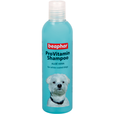 Beaphar Pro Vitamin Shampoo For White Coats Dog - Провитаминный шампунь с алоэ вера для собак белого и светлого окрасов, 250 мл (арт. 18261)
