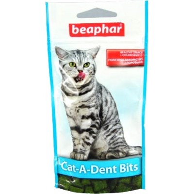 Beaphar Cat-A-Dent Bits - Подушечки для чистки зубов у кошек, 35 г (арт. DAI11406)