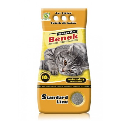 Super Benek Standart Naturalny - бентонитовый наполнитель для кота комкующийся без запаха