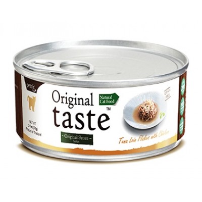 Original Taste Sauce - влажный корм для кошек Хлопья из филе тунца с курицей в соусе, 70г