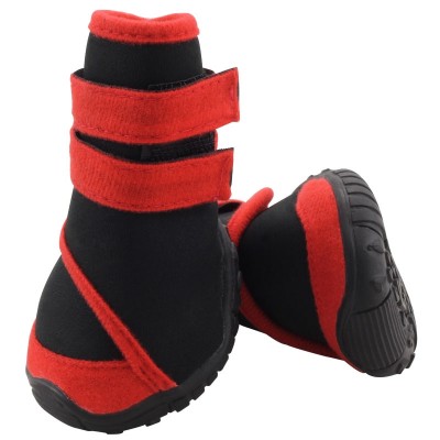 Triol YXS134-M Ботинки для собак черные с красным (арт. ТР 12241230, 12241233)