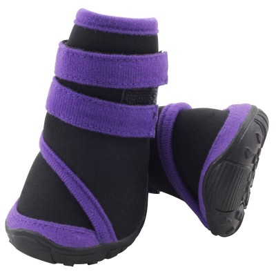 Triol YXS136-M Ботинки для собак черные с фиолетовым (арт. ТР 12241236, 12241237, 12241239)