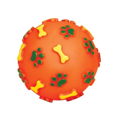 Triol Игрушка для собак из винила "Мяч с лапками и косточками", d80мм (арт. ТР 12101045)