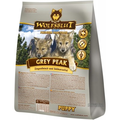 Wolfsblut Grey Peak Puppy (Седая вершина) 30/19 - корм для щенков всех пород с мясом бурской козы и сладким картофелем