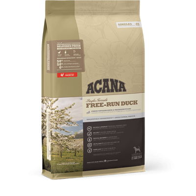 Acana Free-Run Duck (50/50) - корм для собак всех пород и возрастов, со свежей уткой свободного выгула и цельной грушей