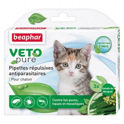 Beaphar VETO pure Капли био от блох, клещей и комаров для котят (арт. DAI15615)