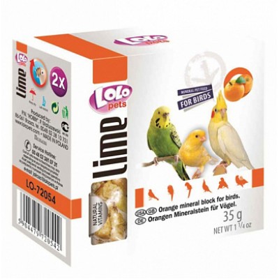 LOLO Pets Минеральный камень с апельcином для всех птиц (арт. LO 72054)