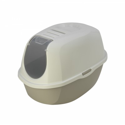 Туалет-домик SmartCat с угольным фильтром, 54х40х41см, теплый серый