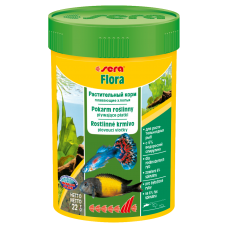 Sera Flora Растительный корм, состоящий из плавающих хлопьев, для всех видов рыб (арт. 32289)
