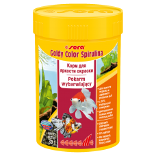 SERA Goldy Color Spirulina Корм для усиления яркости окраски золотых рыбок, 100 мл/39 г (арт. TYZ 881) 