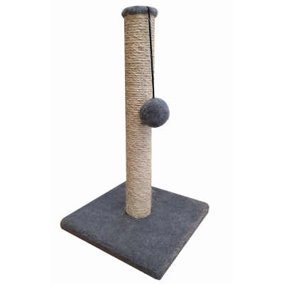 Когтеточка-столбик из меха и сизаля (выс. 60 см, шир. 35 см) Cat House (арт. СН2)