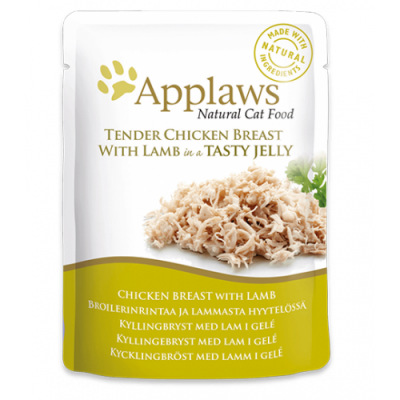 Applaws Chicken & Lamb - паучи для кошек Кусочки курицы и ягненка в желе