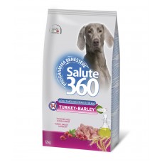 Salute 360 Adult Medium Maxi Turkey & Barley - сухой корм для взрослых собак средних и крупных пород, с индейкой и ячменем