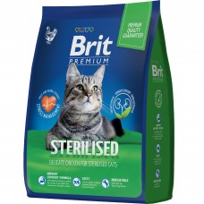 Brit Premium Cat Sterilized - сухой корм для взрослых стерилизованных кошек, с курицей