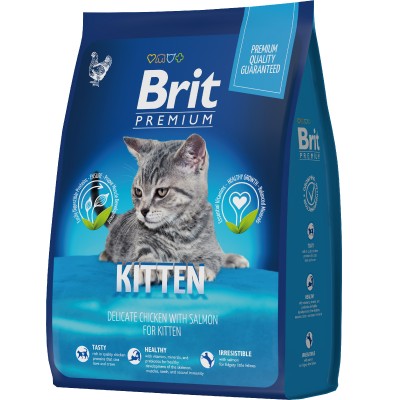 Brit Premium Cat Kitten - полнорационный сухой корм премиум класса с курицей для котят