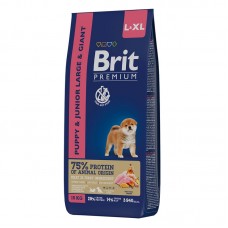 Brit Premium Puppy & Junior L-XL - корм с курицей для щенков крупных и гигантских пород (25-90 кг).