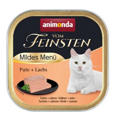 Vom Feinsten Mildes Menu - консервы для кастрированных котов с индейкой и лососем, 100 гр. (арт. 838610)