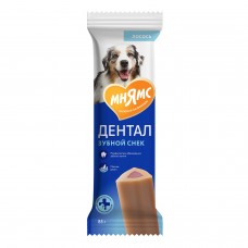 Мнямс Лакомство DENTAL для щенков и собак, "Зубной снек", с лососем, 85 г (арт. 176816)