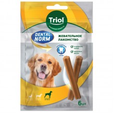 Triol Dental Norm Maxi Dog Лакомство для собак крупных пород, жевательные палочки 240 г (1 уп. 6шт) (арт. 10161007)