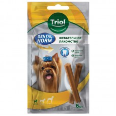 Triol Dental Norm Dog Mini  Лакомство для собак мелких пород, палочки жевательные 90г (1 уп.6шт.) (арт. 10161005)