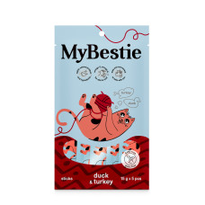MyBestie Крем-Лакомство для кошек, с уткой и индейкой, 5шт*15г