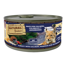 Natural Greatness Cat Turkey Salmon - влажный корм для взрослых кошек, индейка с лососем, тыквой и клюквой, 185 г