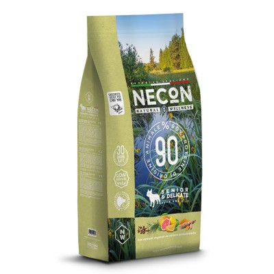 Necon Natural Wellness Senior Mini Duck Rice - сухой корм для пожилых собак мелких пород и собак с чувствительным пищеварением, утка с рисом