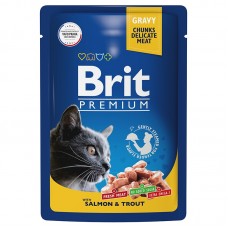Brit Premium Salmon & Trout - влажный корм для взрослых кошек Лосось и форель, 85 г (арт. 5048854)