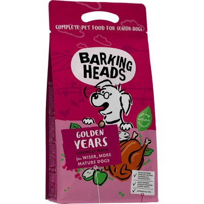 Barking Heads Golden Years 25/11 - корм для собак старше 7 лет с курицей и рисом "Золотые годы"