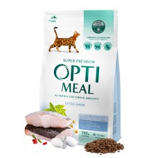 Optimeal - сухой корм для взрослых кошек с высоким содержанием трески