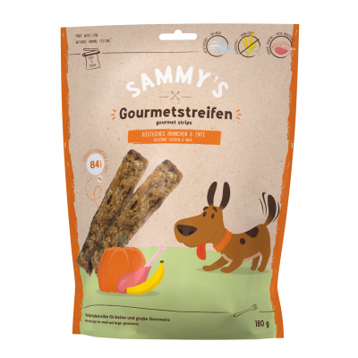 Bosch Sammy's Gourmet - стрипсы с уткой и курицей для собак, упаковка 180 г