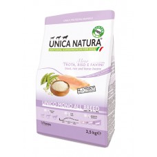 Unica Natura Mono All Breeds Trout - монопротеиновый сухой корм для собак всех пород (форель, рис, конские бобы)