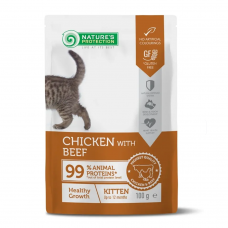 Nature's Protection Kitten Chicken & Beef - влажный корм для котят с курицей и говядиной 100г