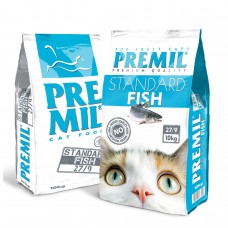 Premil Premium Standard Fish - полнорационный сухой корм для взрослых кошек с рыбой