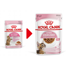 Royal Canin Kitten Sterilised Влажный корм (в соусе) для стерилизованных котят от 6 до 12 месяцев (85 г.)