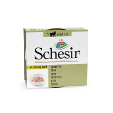 Schesir Cat Tuna Broth  - консервы для взрослых кошек, тунец в бульоне 14штХ70гр. (арт. C520)