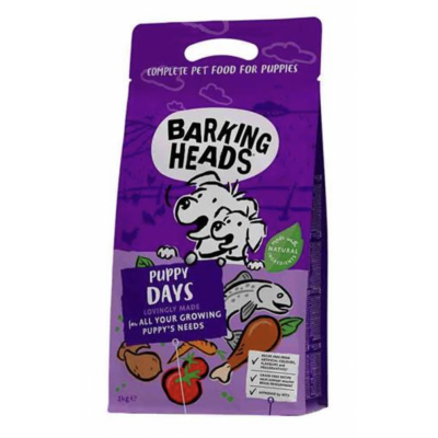 BARKING HEADS PUPPY DAYS - NEW GRAIN FREE RECIPE 26/18 - беззерновой корм для щенков с лососем и курицей "Щенячьи деньки"