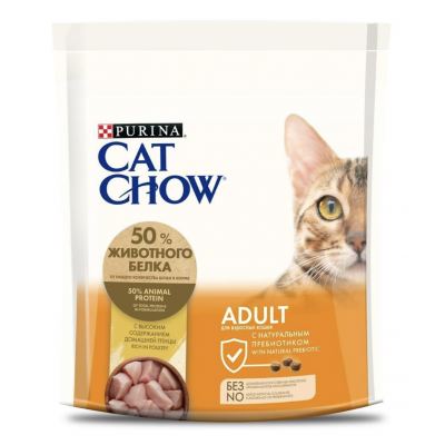Cat Chow Adult Chicken - корм для взрослых кошек с повышенным содержанием мяса птицы