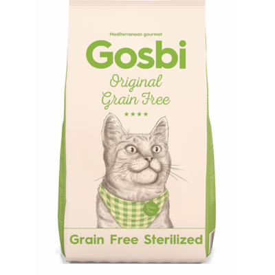 Gosbi Original Grain Free Sterilized Cat - беззерновой корм для взрослых стерилизованных котов и кошек, курица