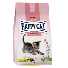 Happy Cat Grain Free Kitten Land-Geflügel 37,5/21 - сухой корм для котят, XS-крокеты с птицей и лососем