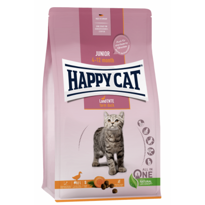 Happy Cat Grain Free Junior Land Ente - сухой корм для котят с 4 до 12 месяцев, с уткой и картофелем