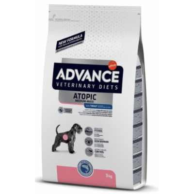 Advance VetDiet Atopic Medium/Maxi Trout - лечебный диетический корм для собак средних и крупных пород при дерматозах и аллергии, с форелью