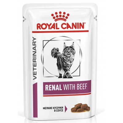 Royal Canin Renal с говядиной (пауч) диета для взрослых кошек с хронической почечной недостаточностью 85 г
