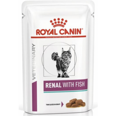 Royal Canin Renal Feline - (пауч) с рыбой для кошек при хронической почечной недостаточности.